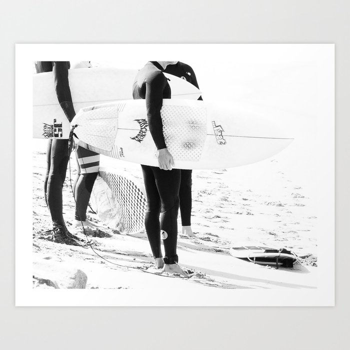 Ready for Surf Modern and Vintage Beach Aesthetic Photography of Best Friend Vibes Art Print