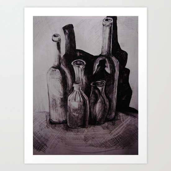 empty bottles Art Print