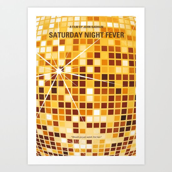 No074 My saturday night fever minimal movie poster Art Print