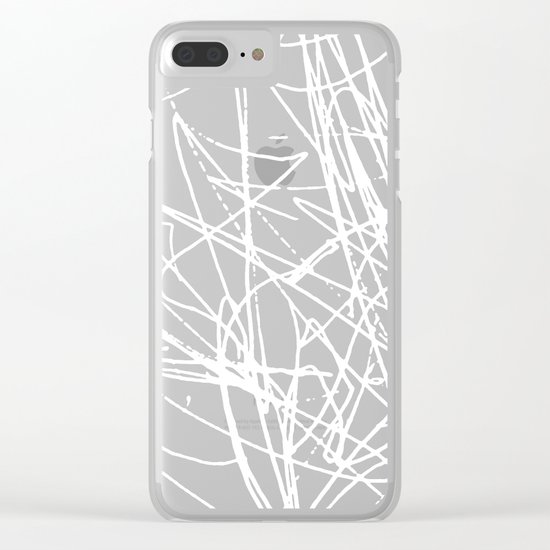 Daisy Scribble Black Clear iPhone Case