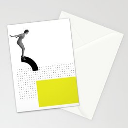 JUMP, Collage Art, Black and White photo, Graphic Art Stationery Cards