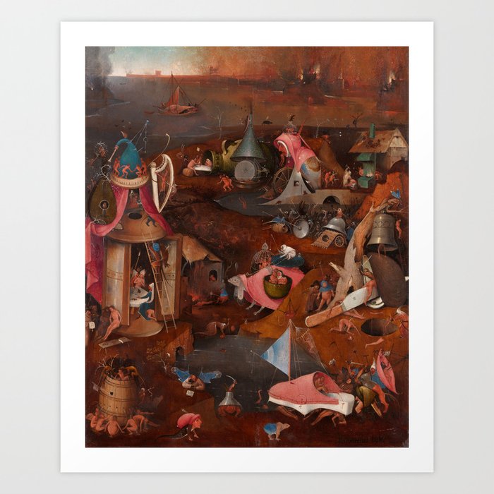 Hieronymus Bosch "The Last Judgment" triptych (Bruges) cental panel Art Print
