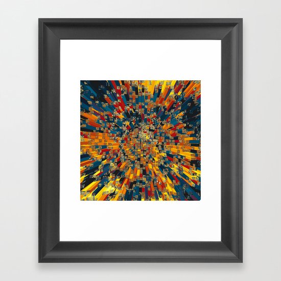Flying prisms Framed Art Print