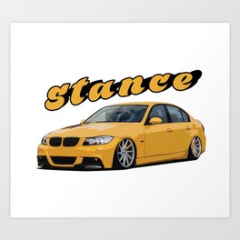 Stance Car Art Print