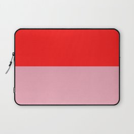 Watermelon Red & Peach Pink Color Block  Laptop Sleeve
