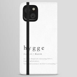 Hygge Minimalist Typography Definition iPhone Wallet Case