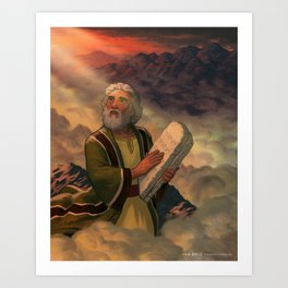 Moses and the Ten Commandments Art Print