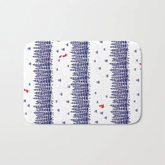 Winter foxes Bath Mat