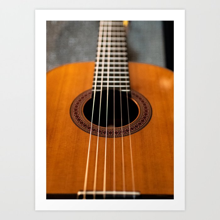 Classic Spanish Guitar | Guitar Wall Art | Music Instrument Print  Art Print