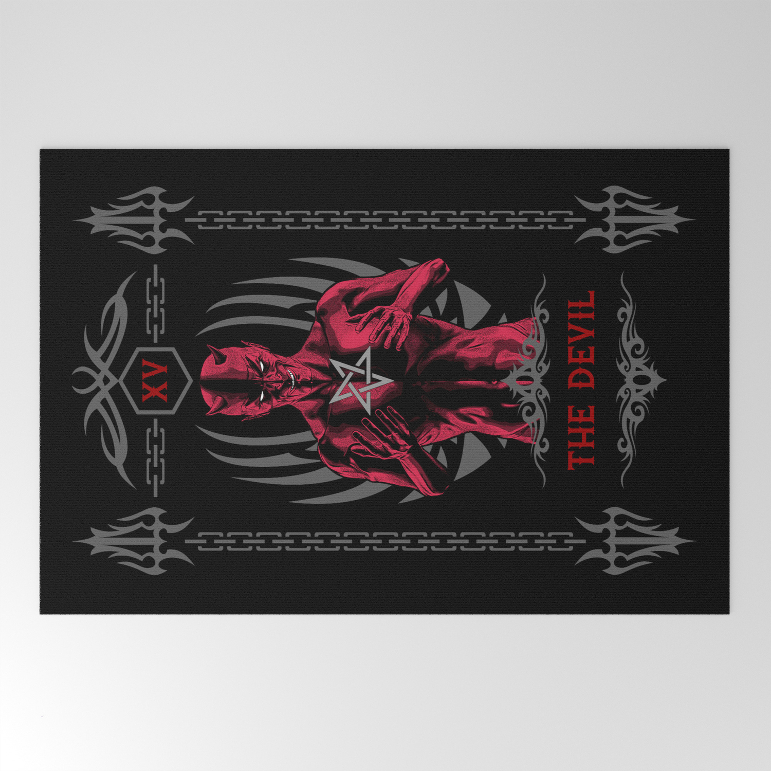 The Devil Xv Tarot Card Welcome Mat By Grandeduc Society6