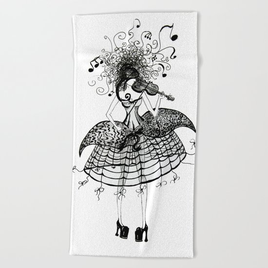 violinist Beach Towel