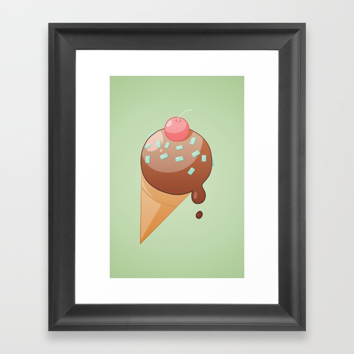 Chocolate Icecream Framed Art Print