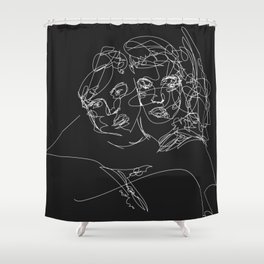 Connection by Sher Rhie Shower Curtain
