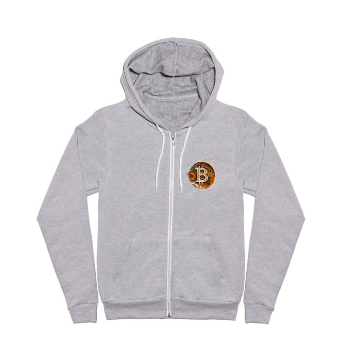 Bitcoin Two by Patrick Hager Full Zip Hoodie