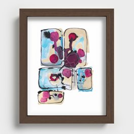 Abstract in Buff and Pink Recessed Framed Print