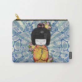Horror Vacui - Kokeshi01 Carry-All Pouch | Illustration, Graphic Design, Digital, Collage 