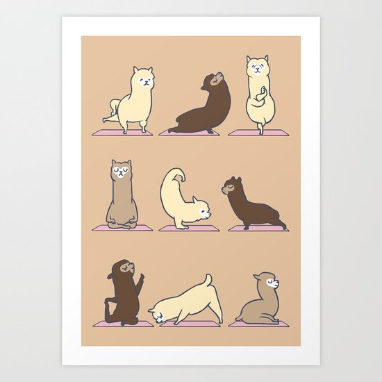 ALPACA YOGA Art Print