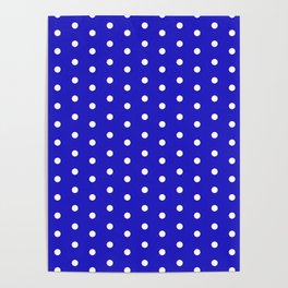 The ever present white dot pattern on Klein blue background Poster
