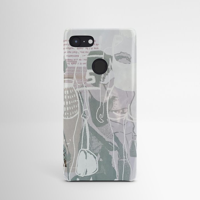 Dreaming layers of gray and green with typography  Android Case