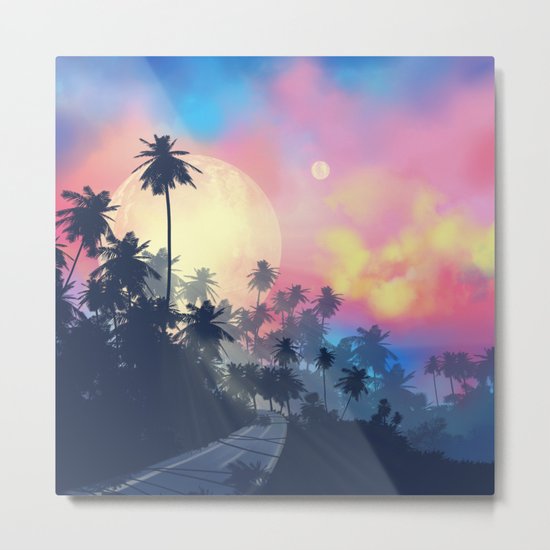 summer palms Metal Print