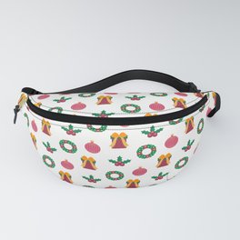 Christmas Pattern Tiny Wreath Gifts Wreath Fanny Pack