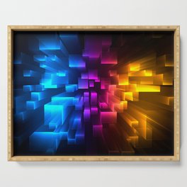 colorful-3d-squares-background Serving Tray
