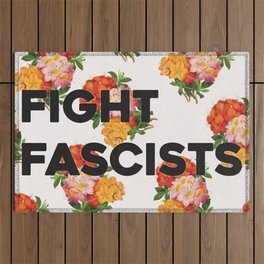 Fight Fascists Outdoor Rug