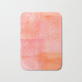 Surfaces 8 | Hot Orange & Pink Bath Mat | Ink, Pink, Textured, Brushstroke, Texture, Brushstrokes, Oil, Orange, Contemporary, Bright 