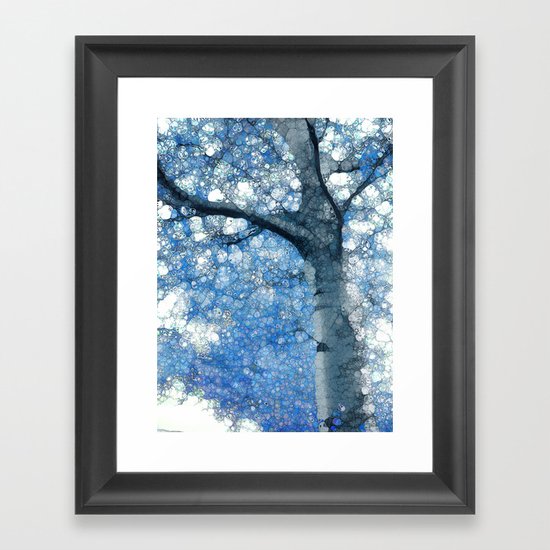 Magic Blue Tree Framed Art Print