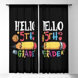 Hello 5th Grade Back To School Blackout Curtain