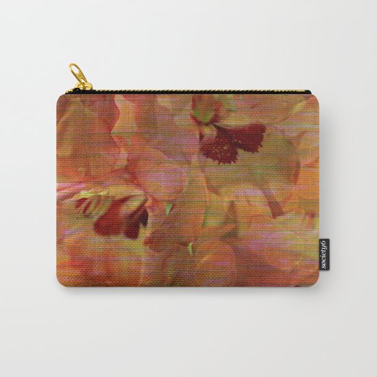 Vintage Soft Peach Glow Gladiola Abstract Carry-All Pouch