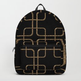 Golden black large chain Backpack