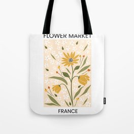Flower Market | France | Floral Art Poster Tote Bag