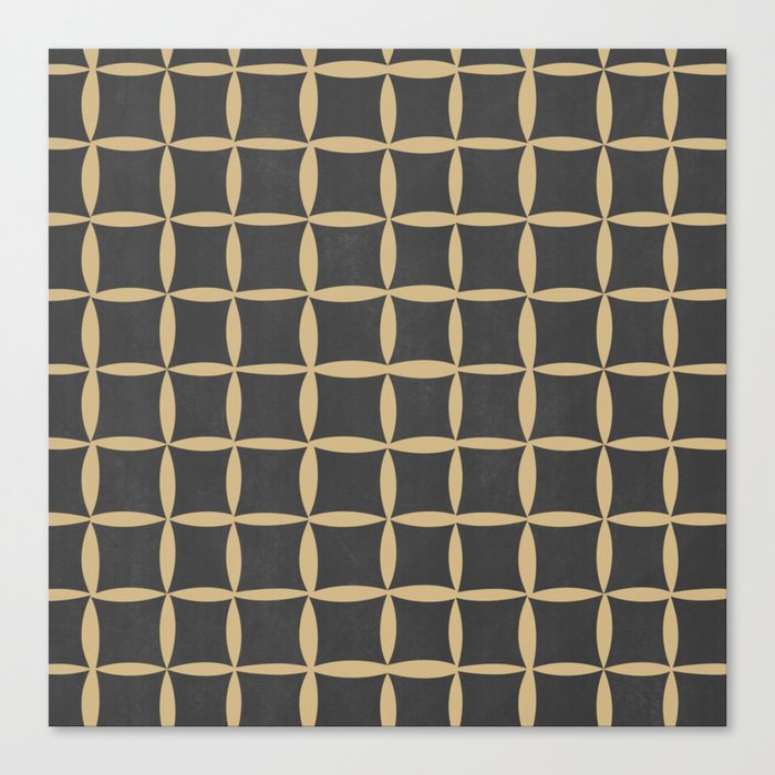 Nordic shape checker pattern Canvas Print