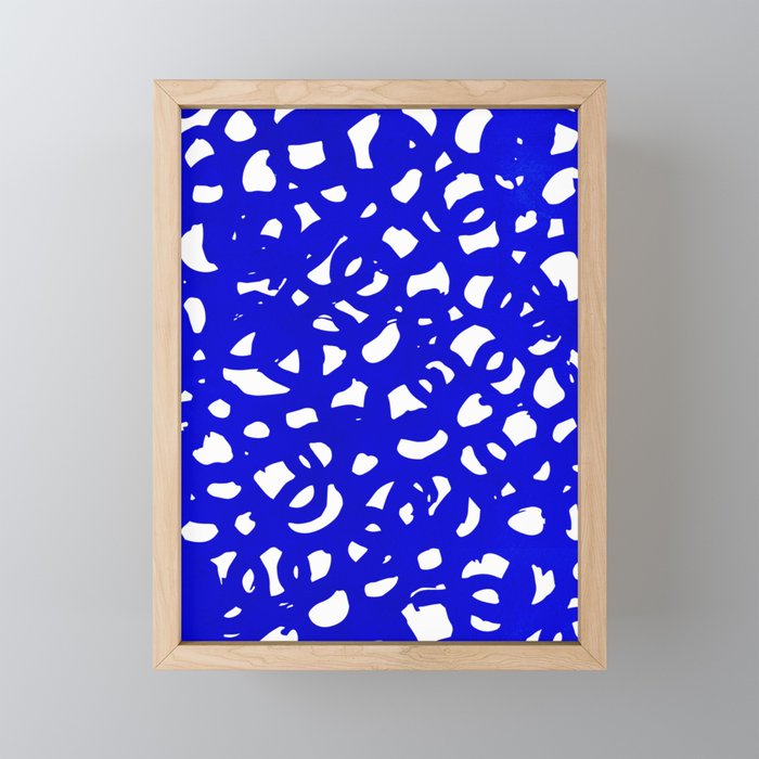 Electric Blue Abstract Framed Mini Art Print
