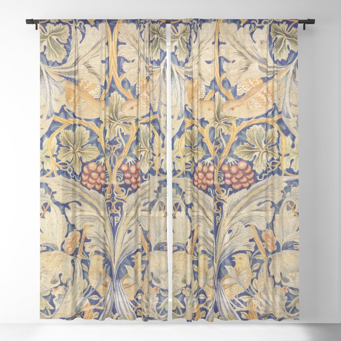 William Morris "Acanthus and vine" 1. Sheer Curtain