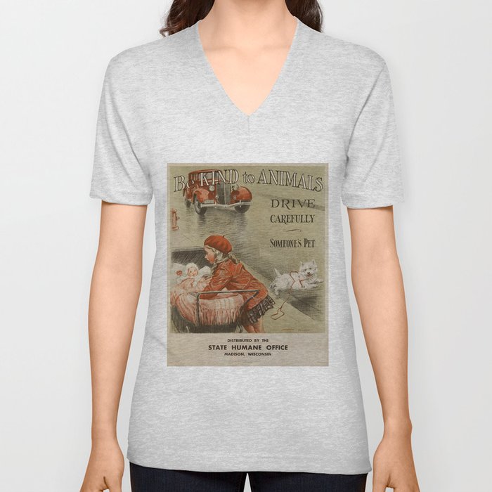 Be Kind To Animals 2 V Neck T Shirt