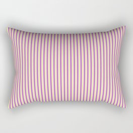 [ Thumbnail: Orchid and Pale Goldenrod Colored Lined Pattern Rectangular Pillow ]