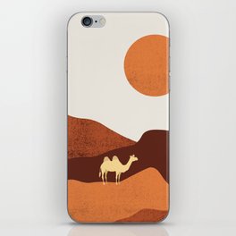 a lost camel in the desert iPhone Skin