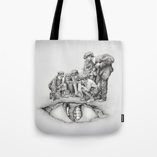 In which the cave is approached with caution Tote Bag