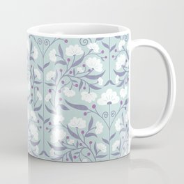 Vintage Nostalgia Flowers - Mint Blue Coffee Mug