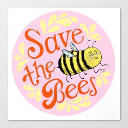 Save The Bees 2 Canvas Print