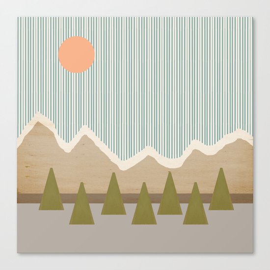 Mountaintops in the Rain Canvas Print