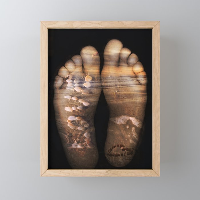 Beach Feet Framed Mini Art Print