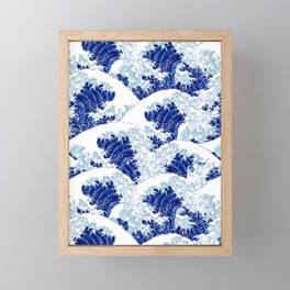 Japanese Blue Wave Framed Mini Art Print