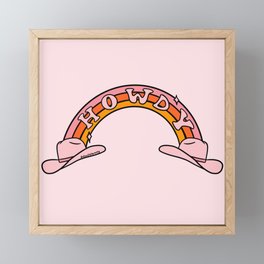 Howdy Rainbow Framed Mini Art Print