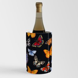 Butterflies On Black Wine Chiller