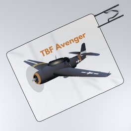 TBF Avenger WW2 Airplane Picnic Blanket