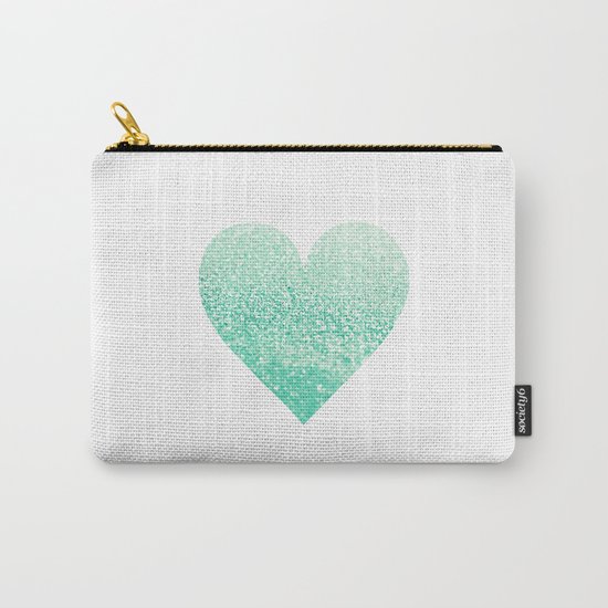 SEAFOAM HEART Carry-All Pouch
