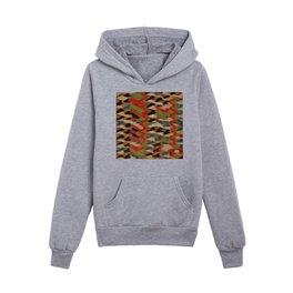 Cross Stitch Textured Multi Colored Kids Pullover Hoodies